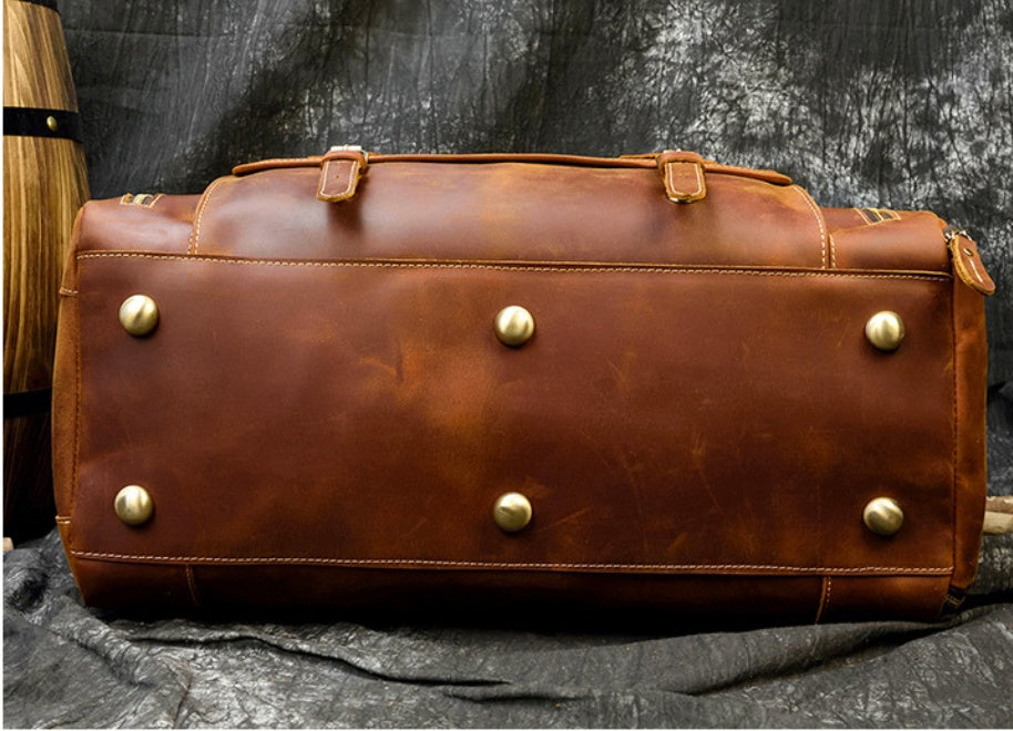 Men's Travel Bag - Retro Crazy Horse Leather