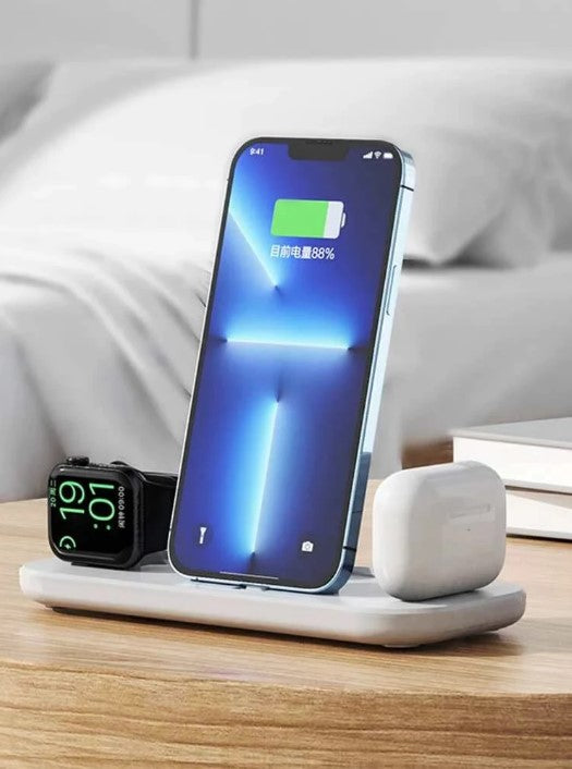 3 in 1 Wireless Charging Dock for iPhone, Apple Watch & AirPods_0