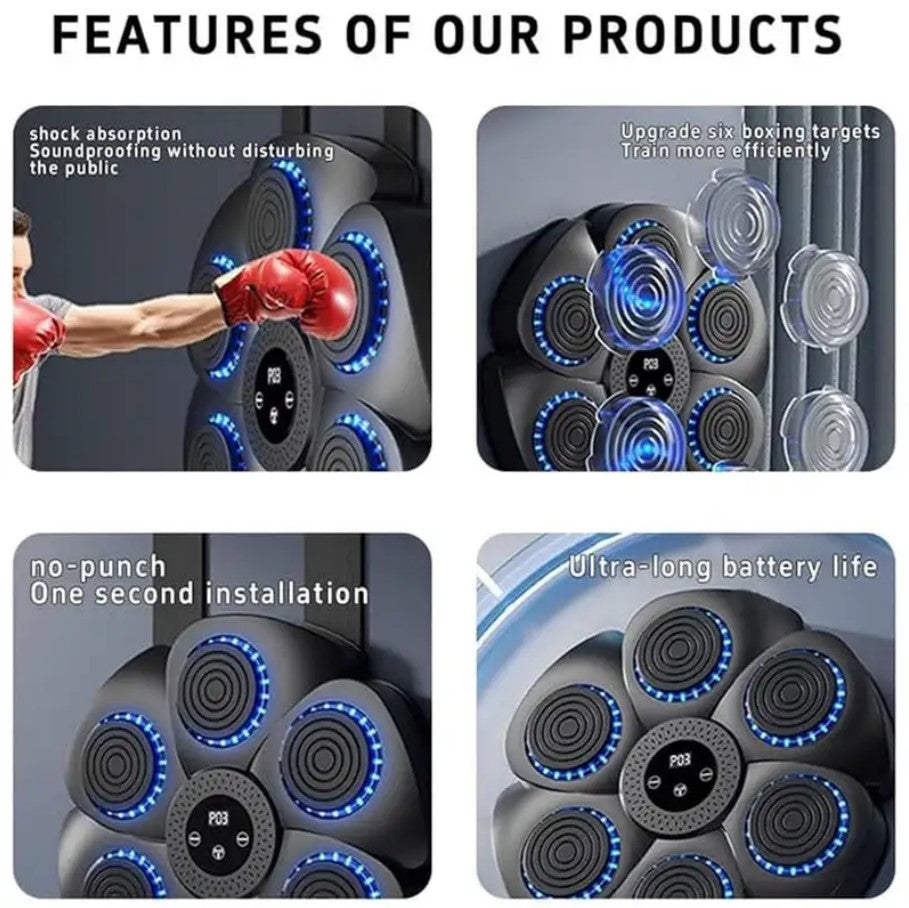 Smart Music Boxing Machine – Bluetooth Wall-Mounted Boxing Trainer_2