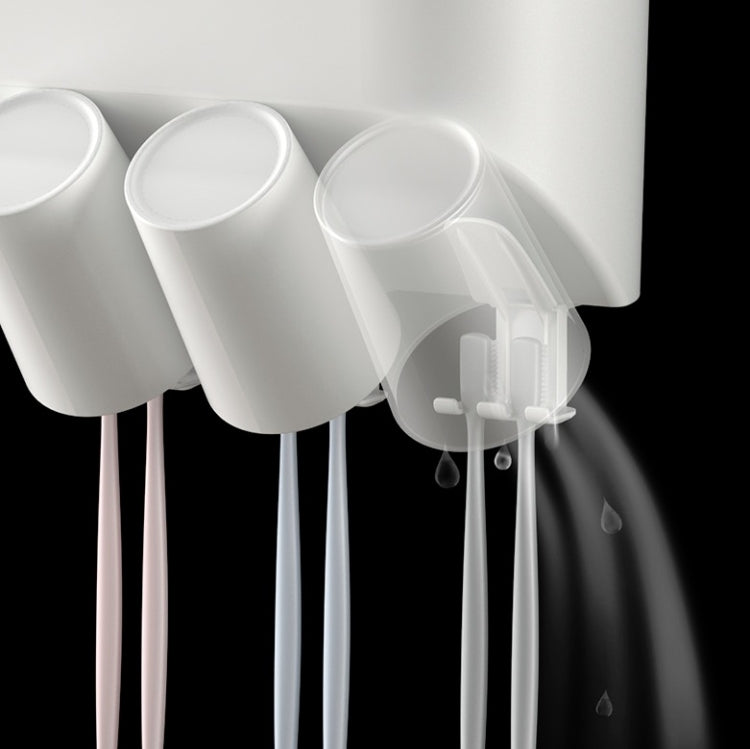 Toothbrush Rack Wall-Mounted Storage with Magnetic Cups_2