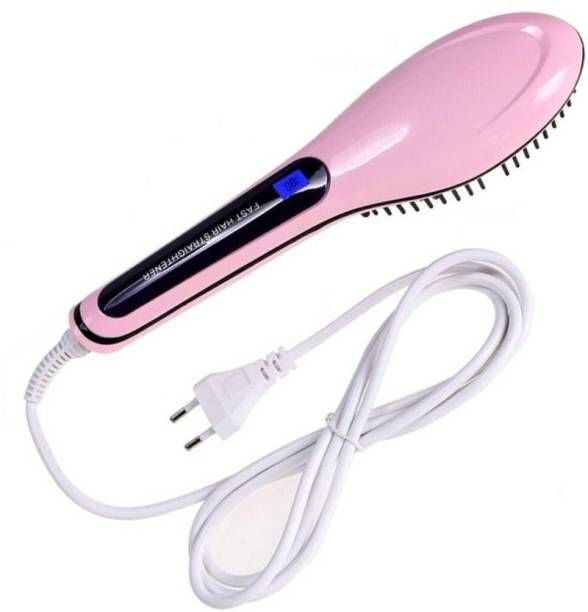 Fast Anti-Scald Electric Hair Straightening Brush With LCD Temperature
