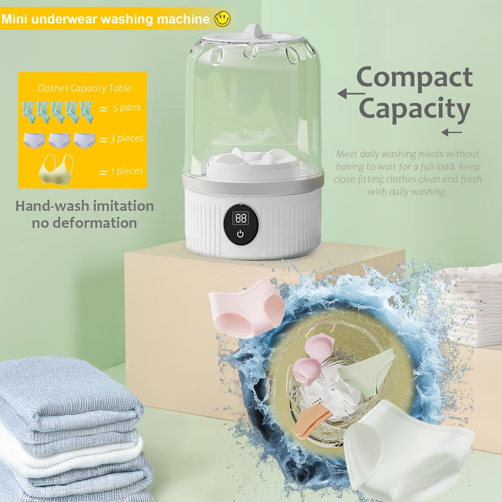 Portable Mini Washing Machine For Bra, Underwear, Socks.