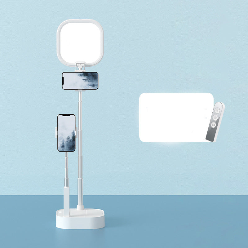 Retractable Phone Holder With Wireless, Dimmable LED Beauty Light.