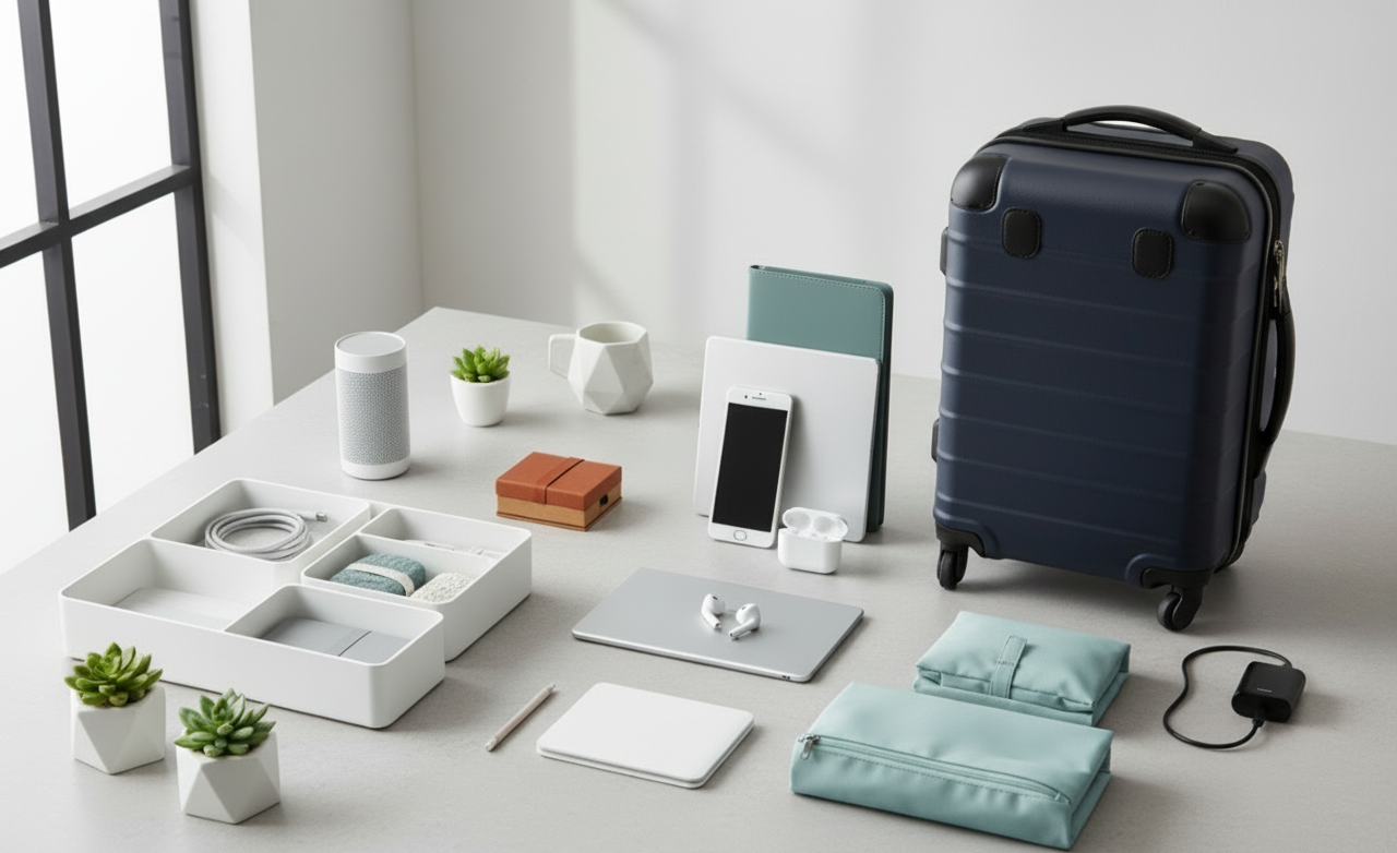 Tech, household and travel essentials store